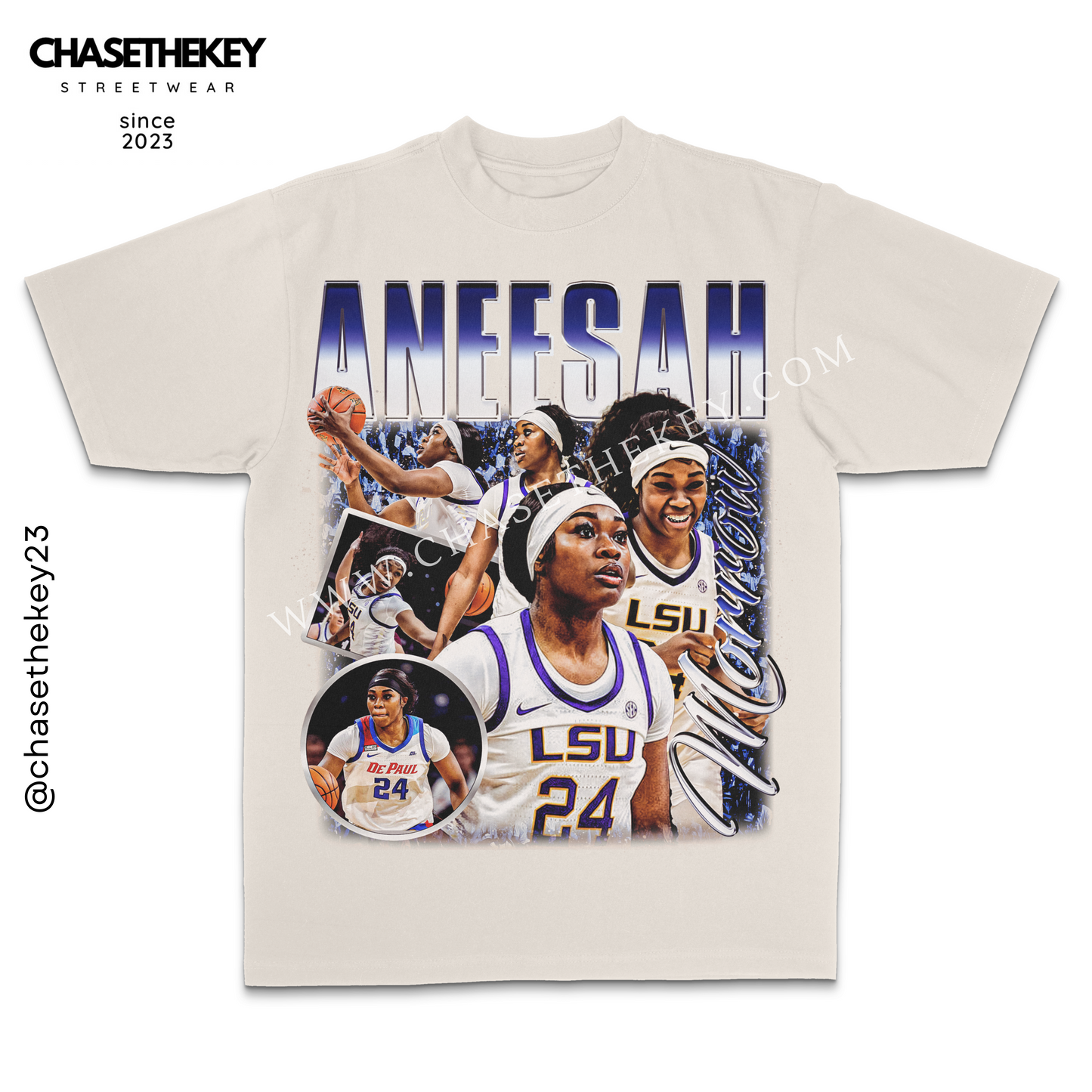Aneesah Morrow LSU Tigers t-shirt with team colors