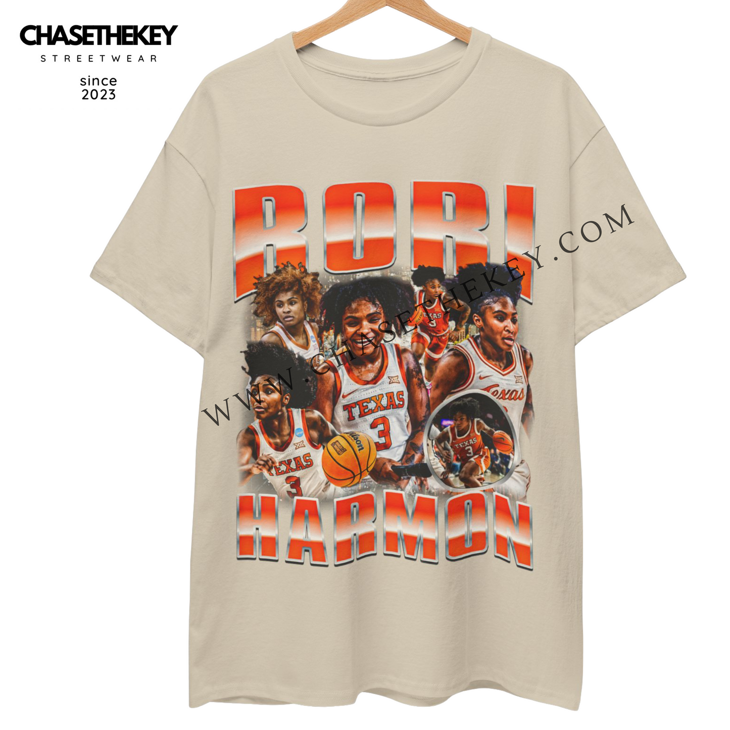 Rori Harmon Texas Longhorns t-shirt in burnt orange.