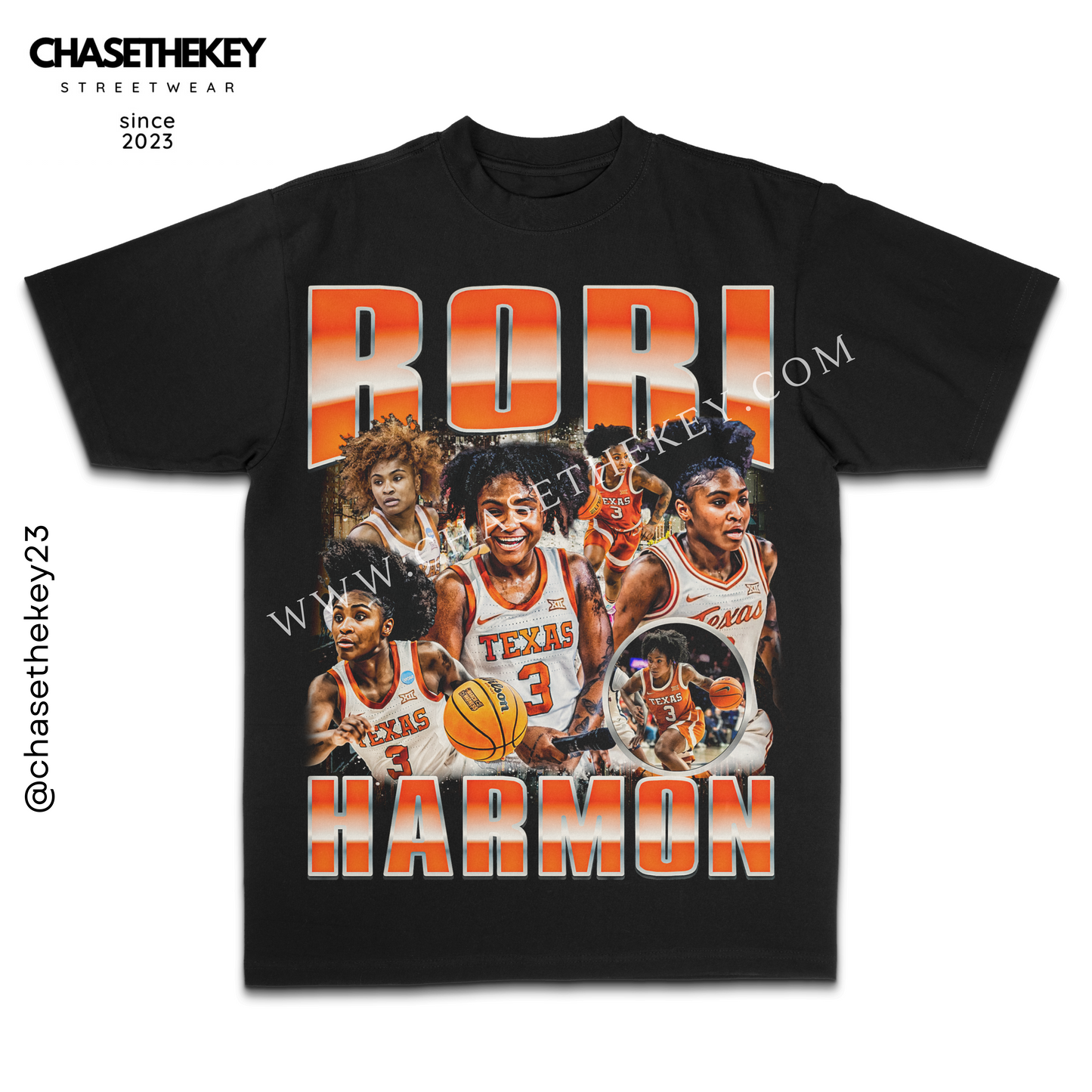 Rori Harmon Texas Longhorns t-shirt in burnt orange.