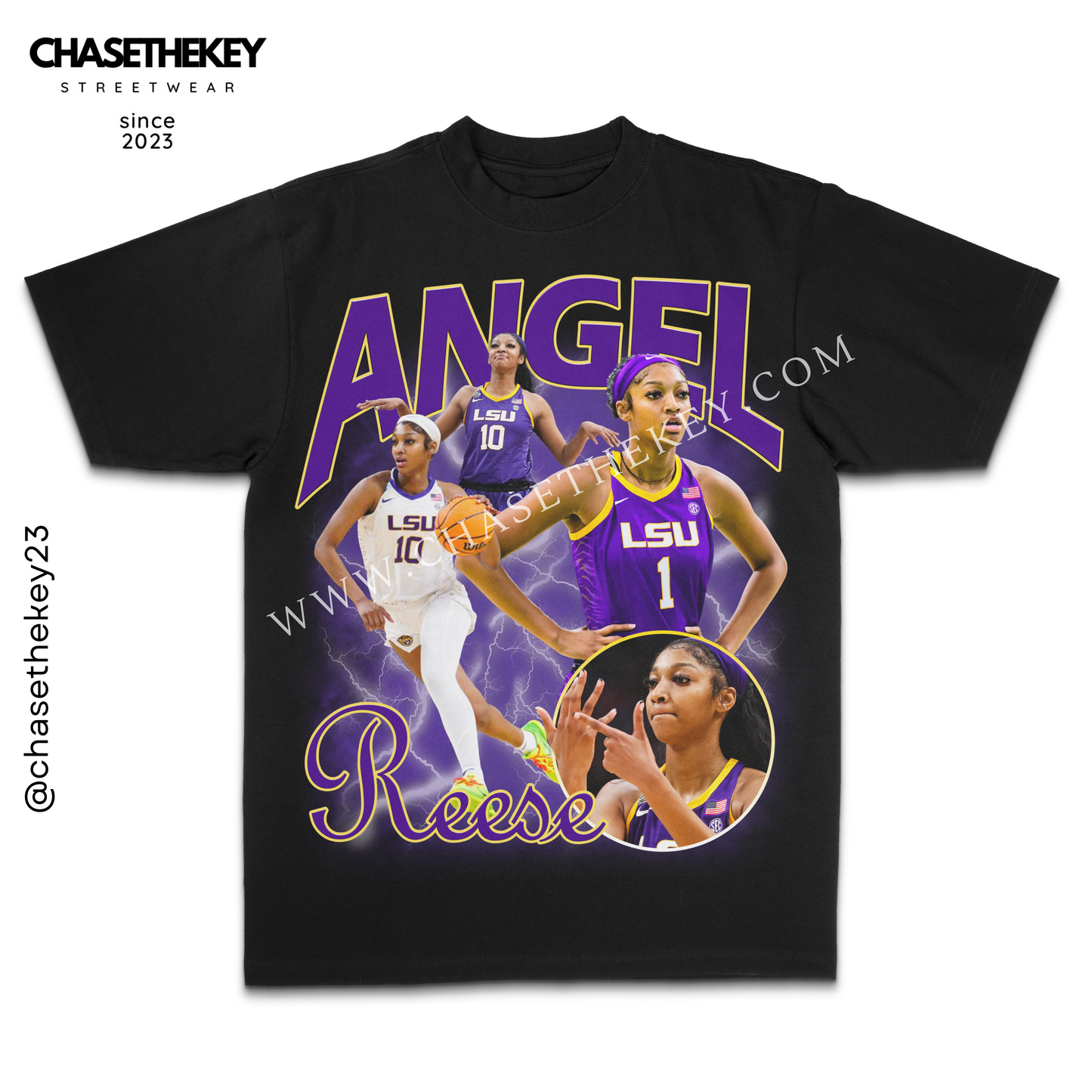LSU Tigers basketball shirt featuring Angel Reese