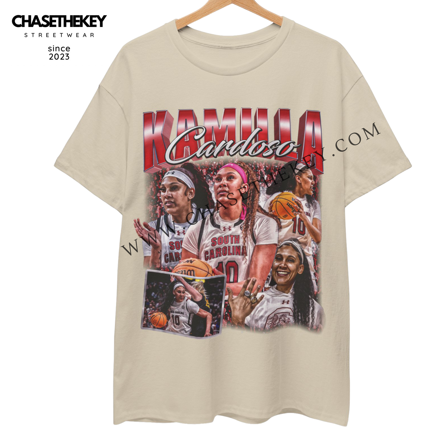 South Carolina Gamecocks basketball shirt featuring Kamilla Cardoso