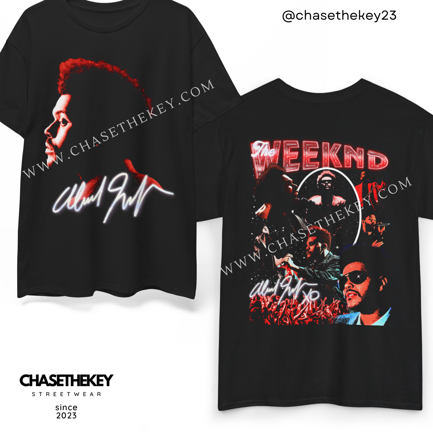 The Weeknd After Hours album shirt with bold graphic design