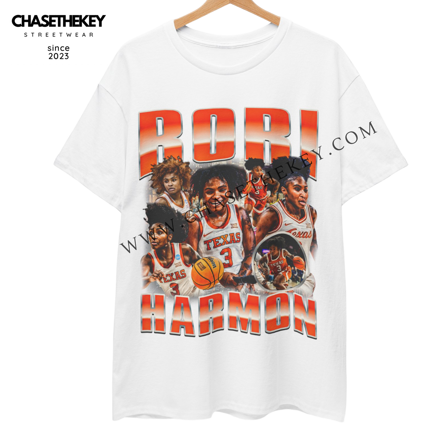 Rori Harmon Texas Longhorns t-shirt in burnt orange.