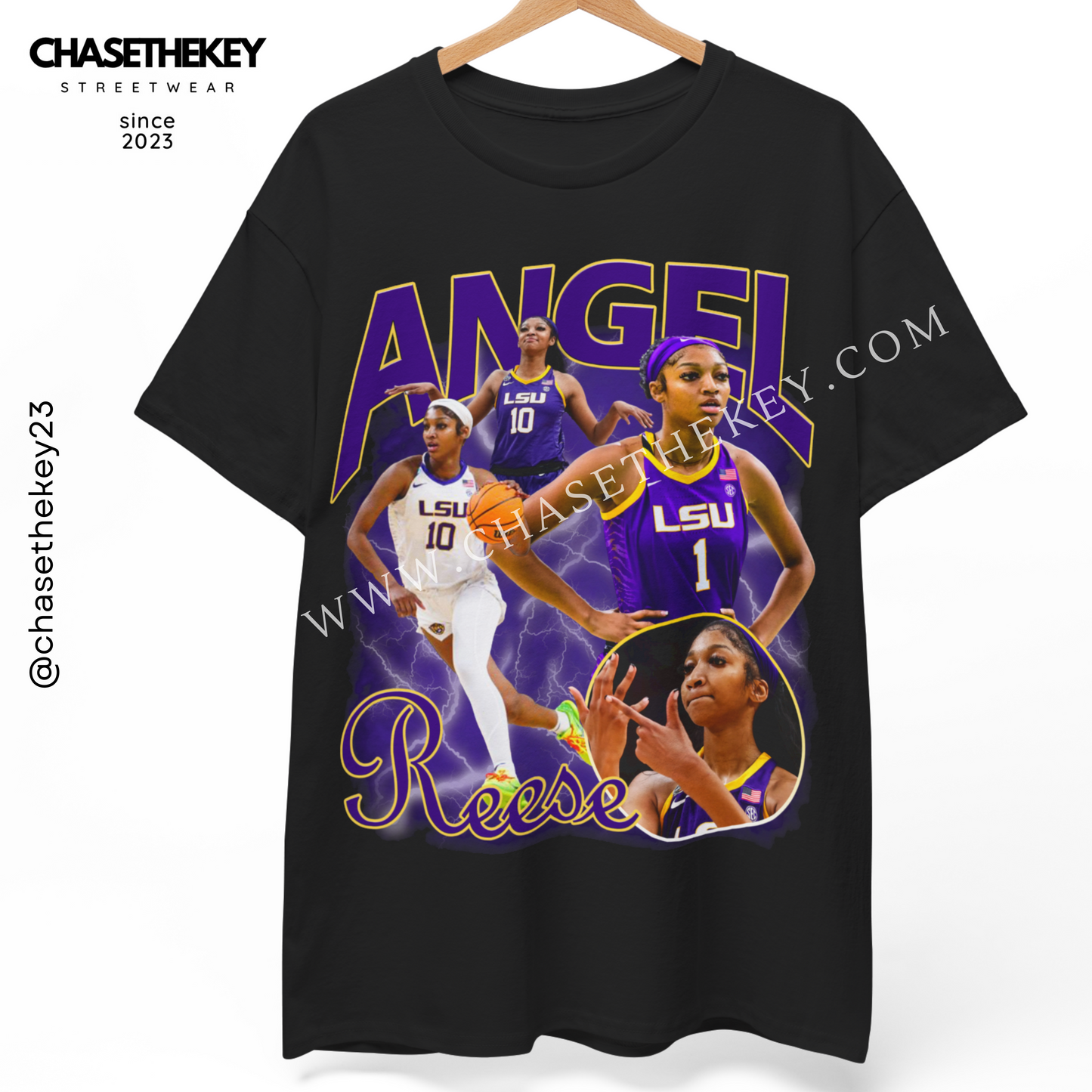 LSU Tigers basketball shirt featuring Angel Reese