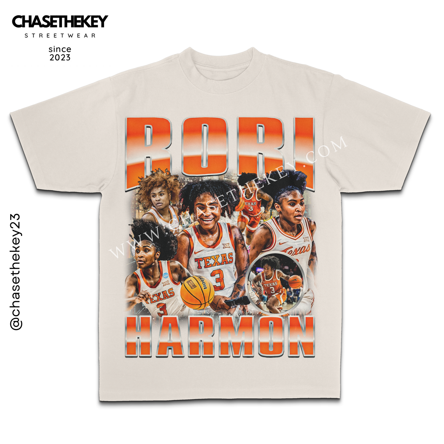 Rori Harmon Texas Longhorns t-shirt in burnt orange.