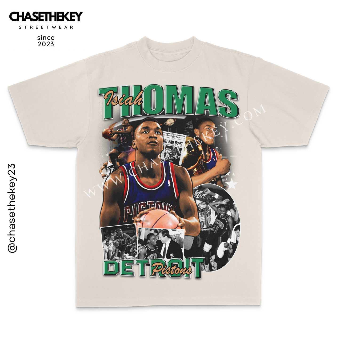 Isiah Thomas Detroit Pistons vintage-style T-shirt