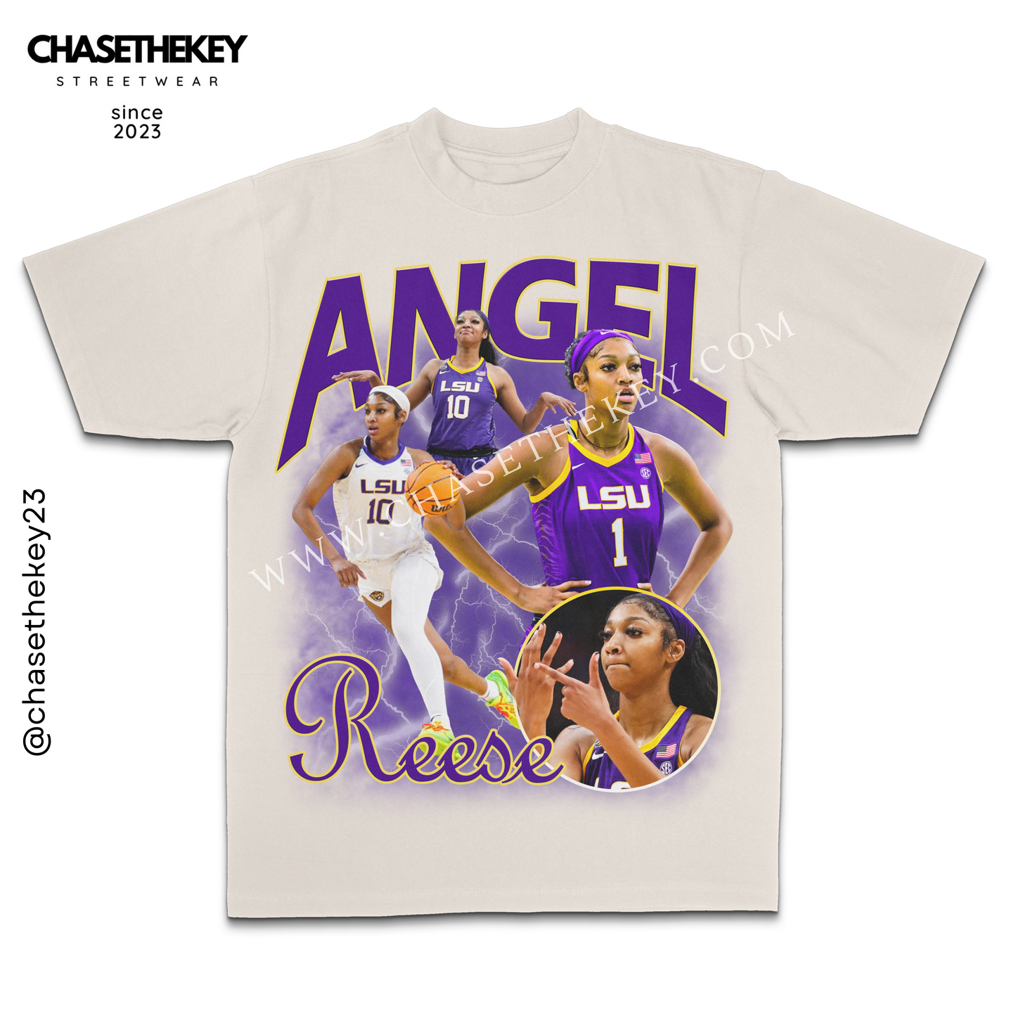LSU Tigers basketball shirt featuring Angel Reese