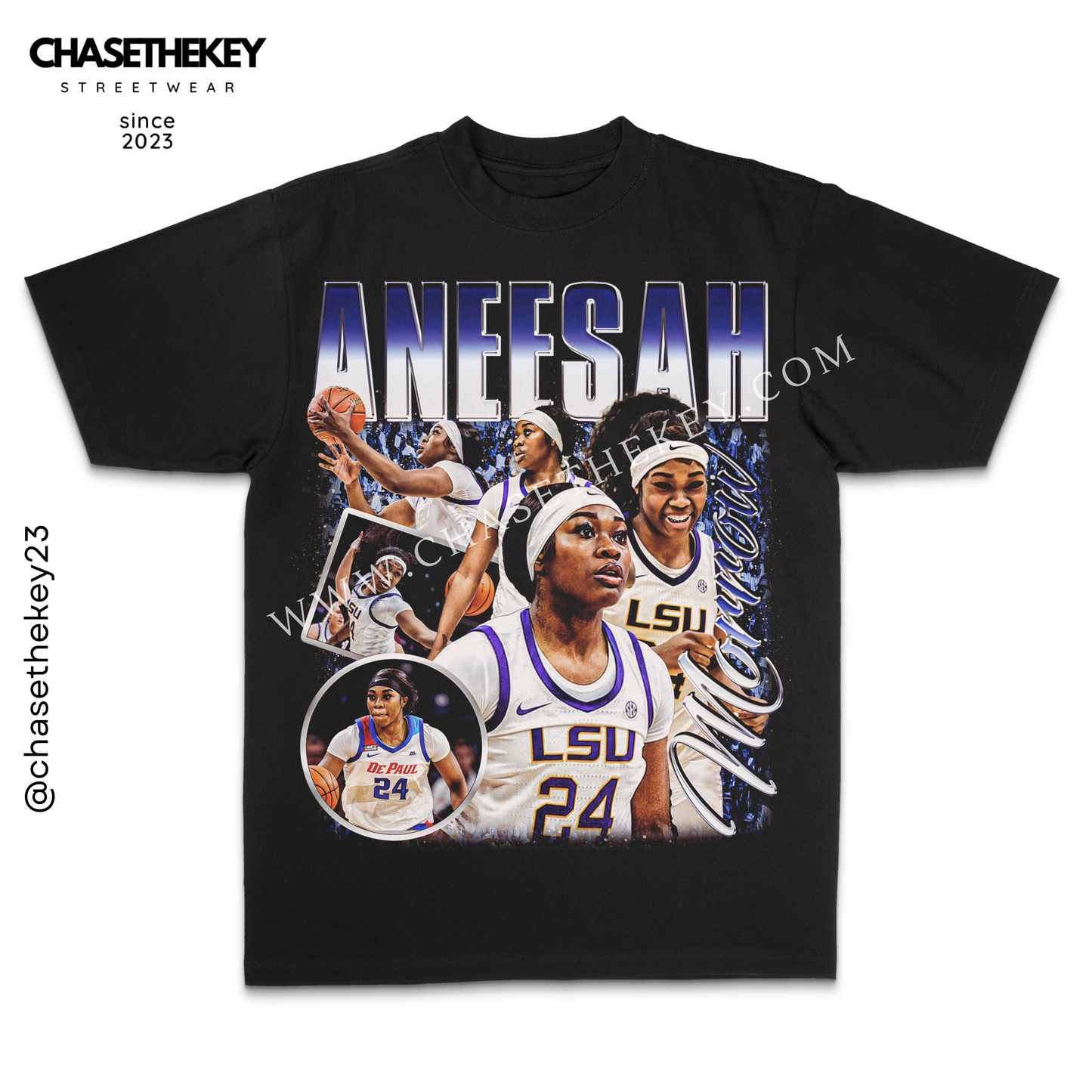 Aneesah Morrow LSU Tigers t-shirt with team colors