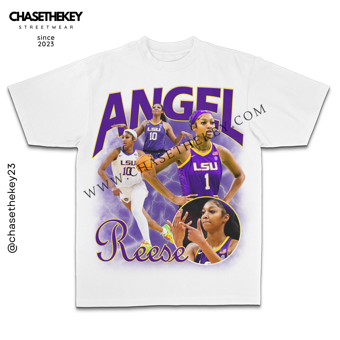 LSU Tigers basketball shirt featuring Angel Reese