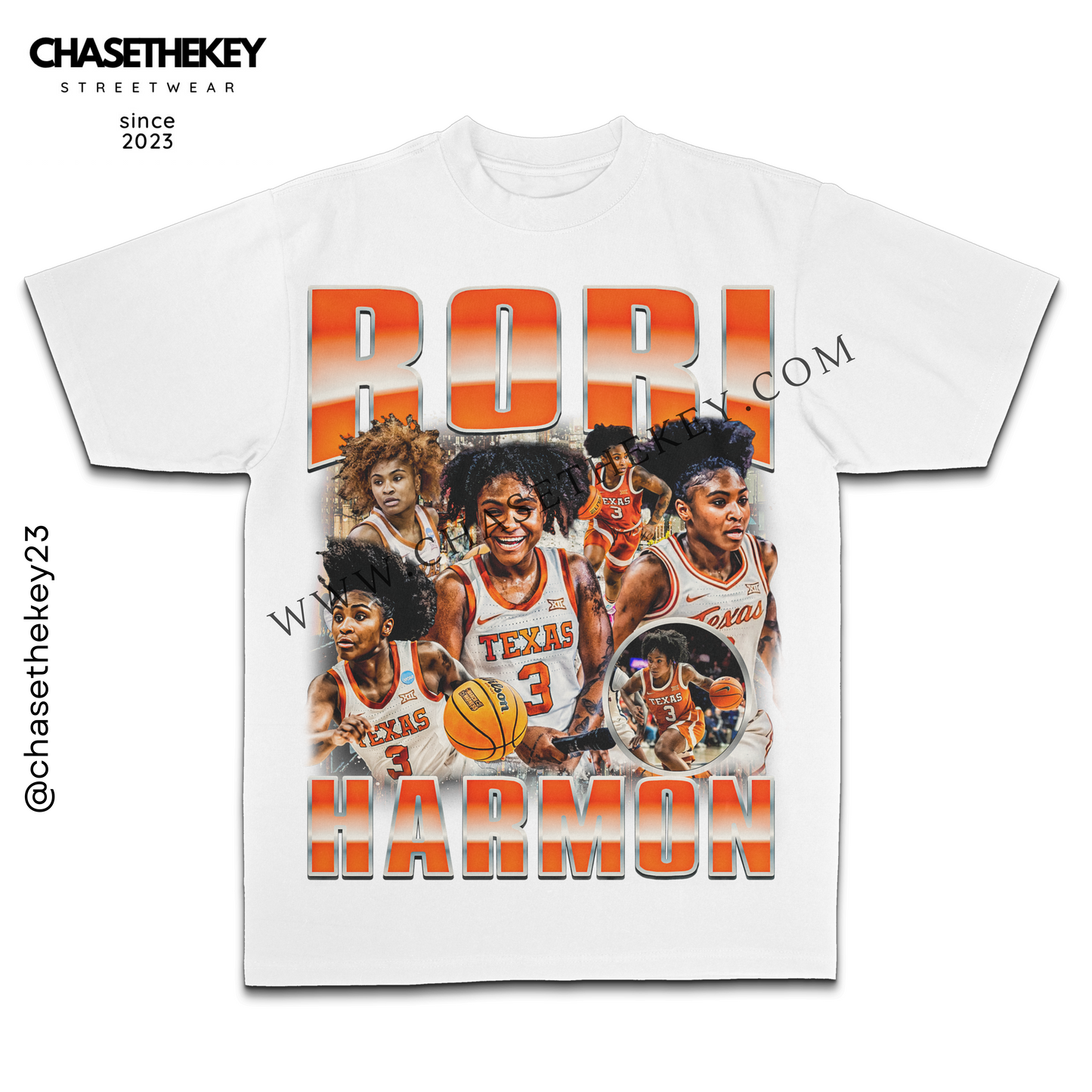 Rori Harmon Texas Longhorns t-shirt in burnt orange.