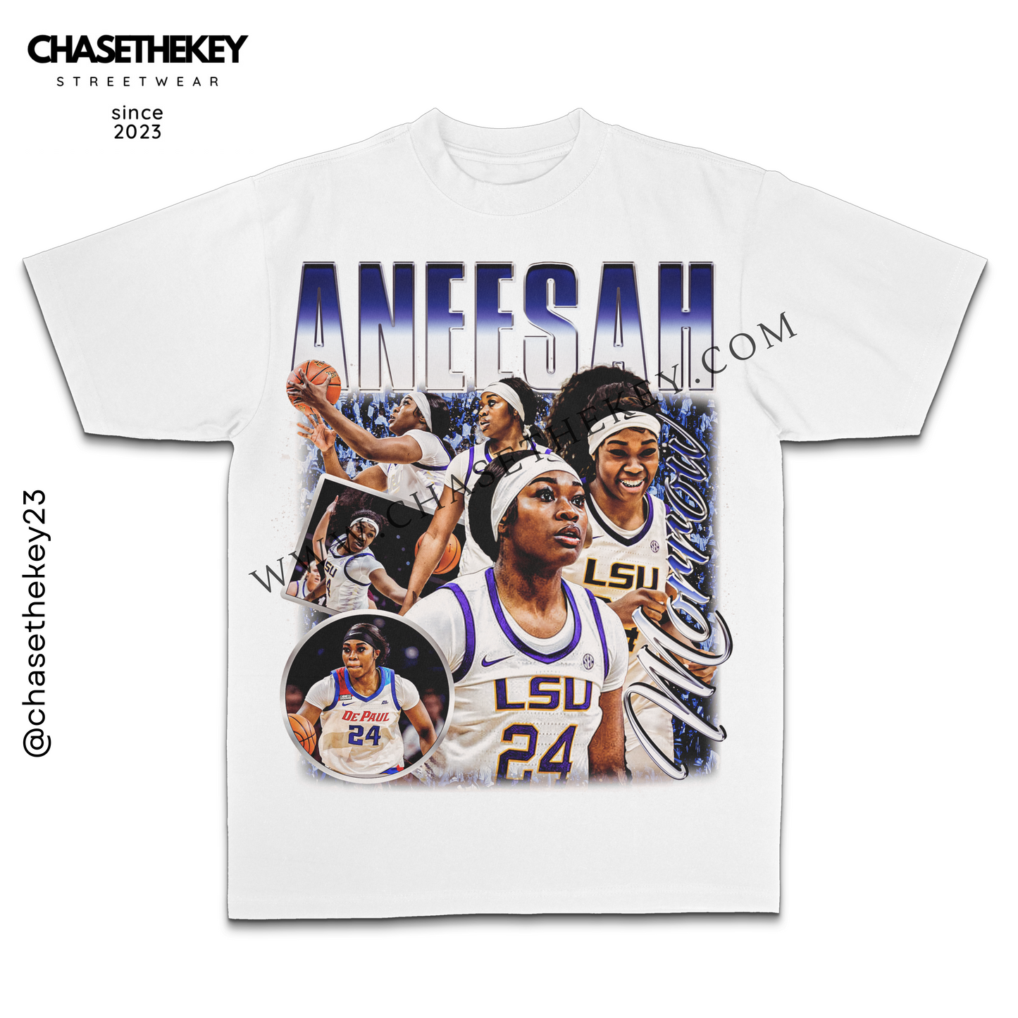 Aneesah Morrow LSU Tigers t-shirt with team colors