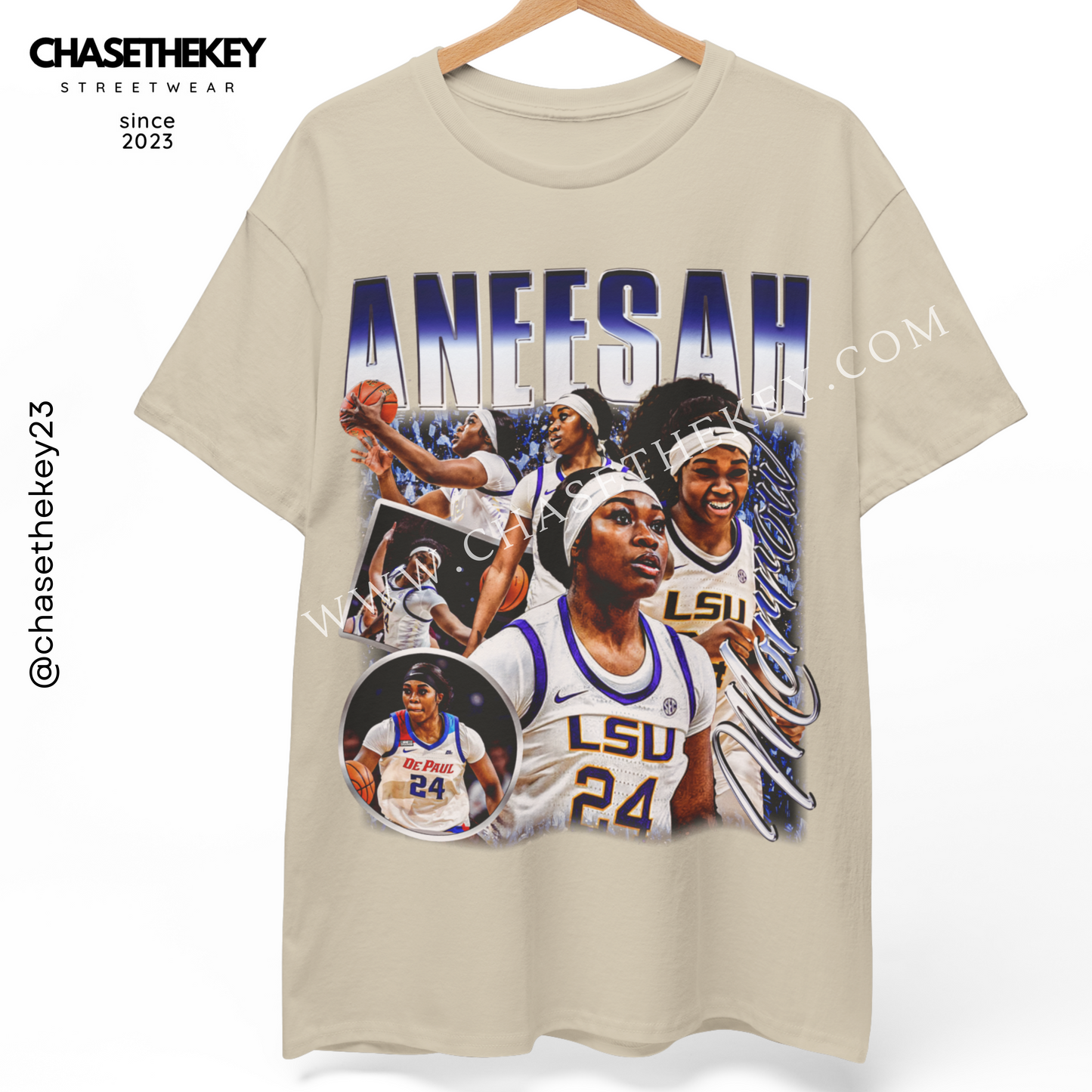 Aneesah Morrow LSU Tigers t-shirt with team colors