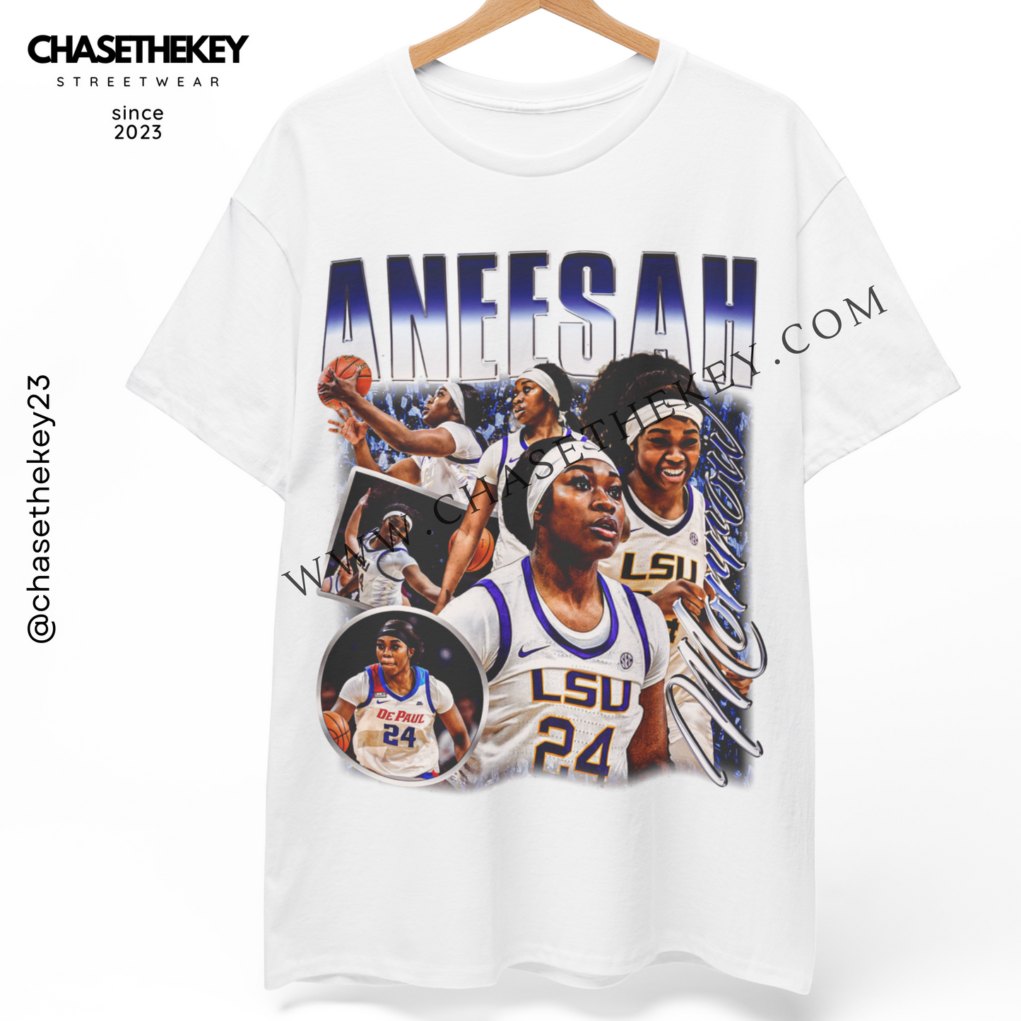 Aneesah Morrow LSU Tigers t-shirt with team colors