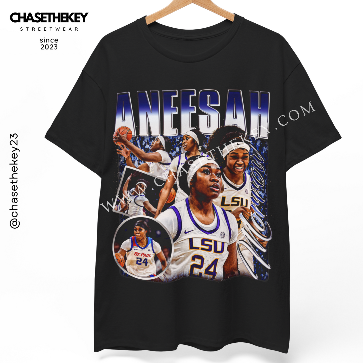Aneesah Morrow LSU Tigers t-shirt with team colors