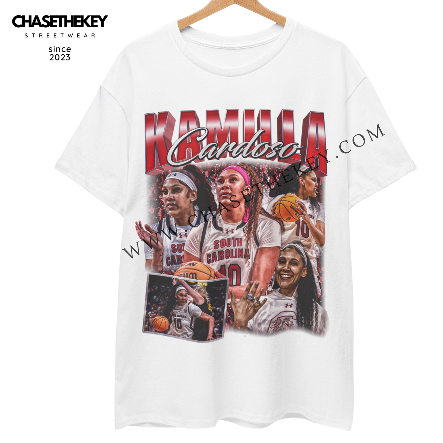 South Carolina Gamecocks basketball shirt featuring Kamilla Cardoso