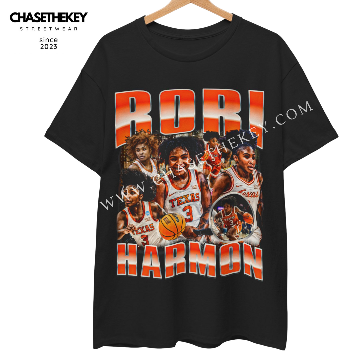 Rori Harmon Texas Longhorns t-shirt in burnt orange.