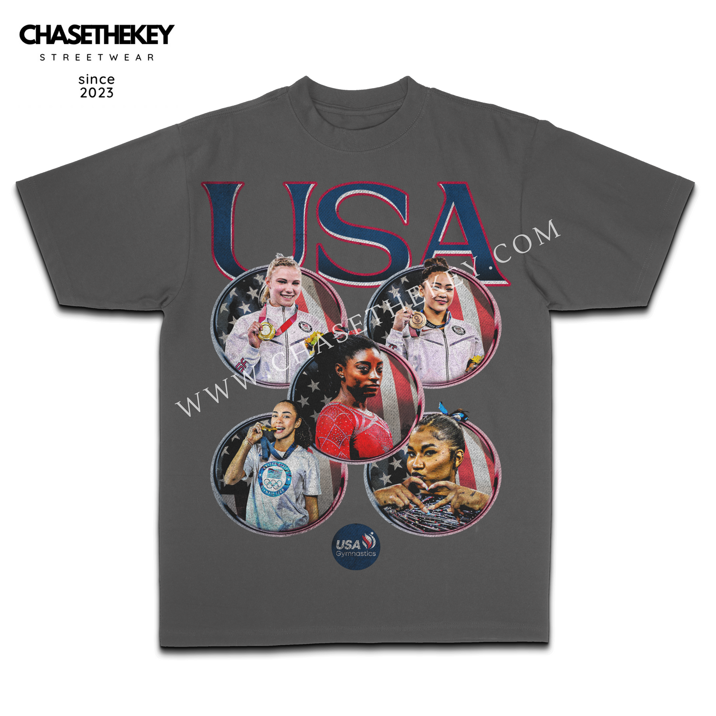 2024 Olympics Gymnastics Team All-Around Shirt featuring Olympic design.