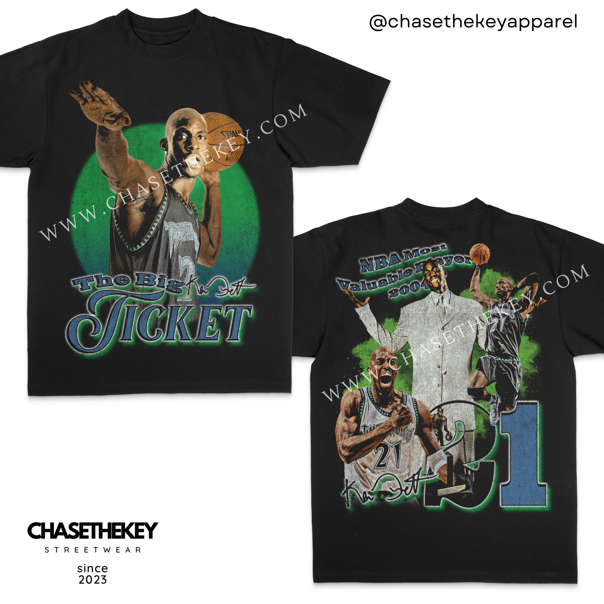 Basketball legend Kevin Garnett Big Ticket graphic tee