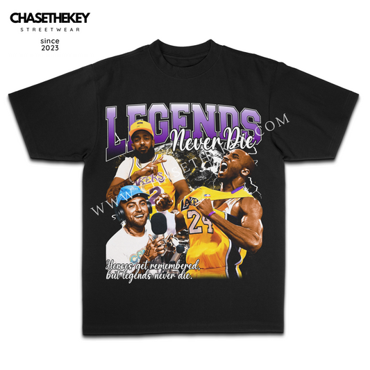 Legends Never Die T-Shirt | Kobe Bryant, Mac Miller, Nipsey Hussle