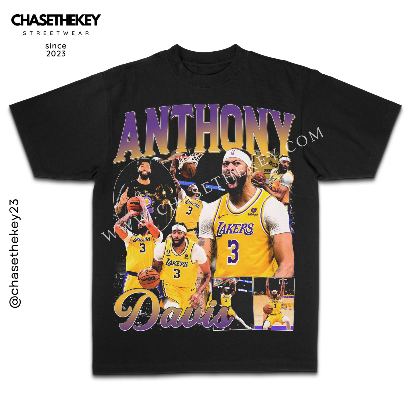 Anthony Davis shirt showcasing Los Angeles Lakers pride