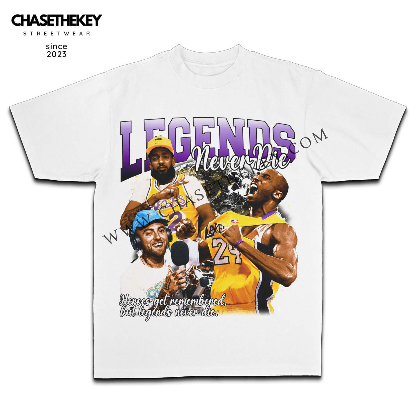 Legends Never Die T-Shirt | Kobe Bryant, Mac Miller, Nipsey Hussle