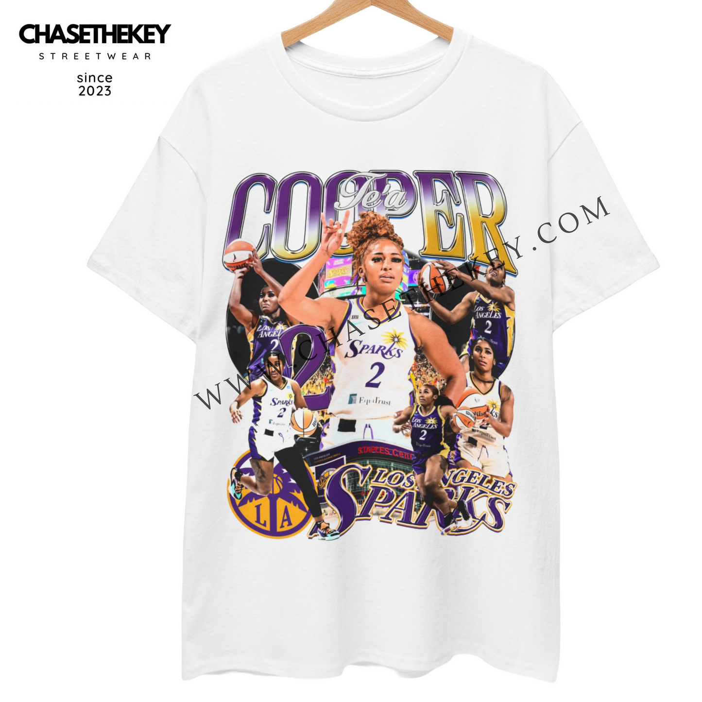 Te'a Cooper Los Angeles Sparks T-shirt for WNBA fans