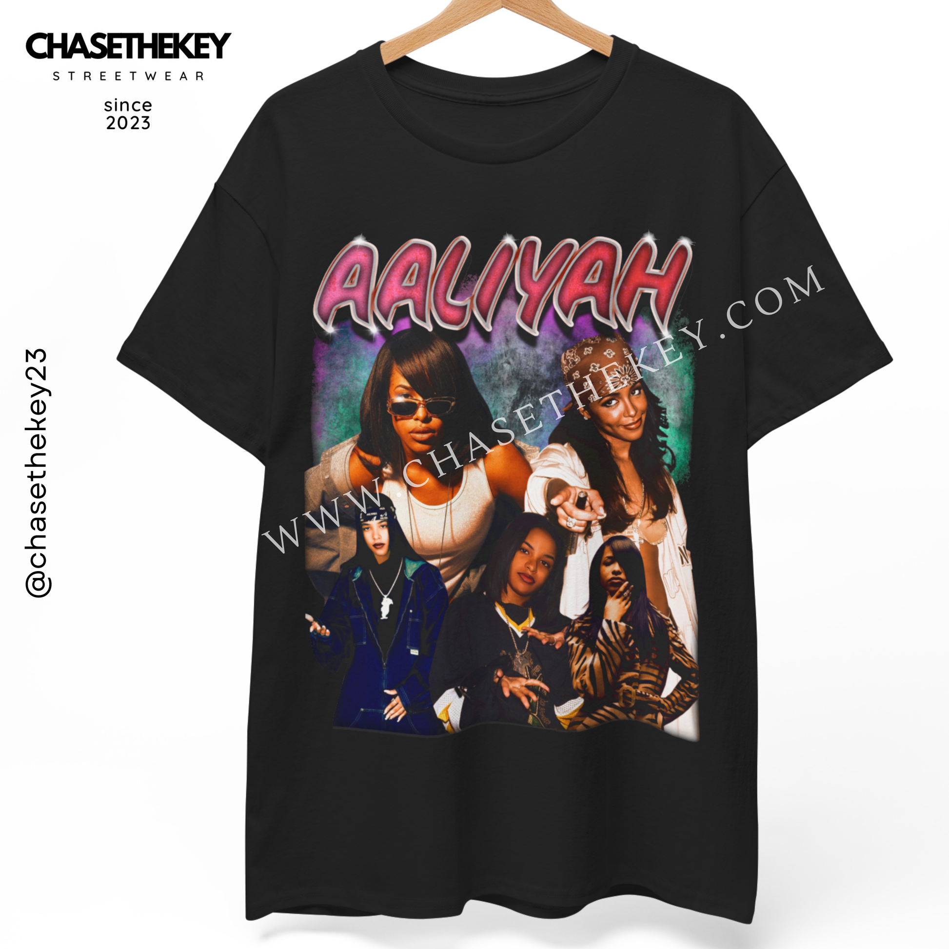 Aaliyah tribute t-shirt honoring the R&B legend