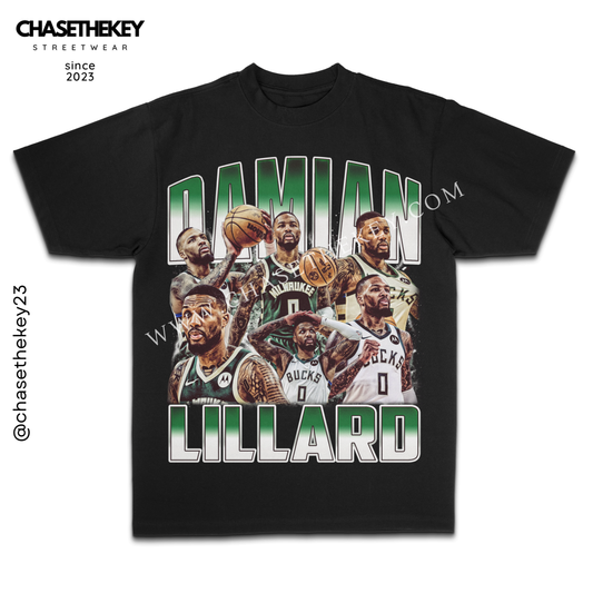 Damian Lillard Milwaukee Bucks T-shirt for basketball fans