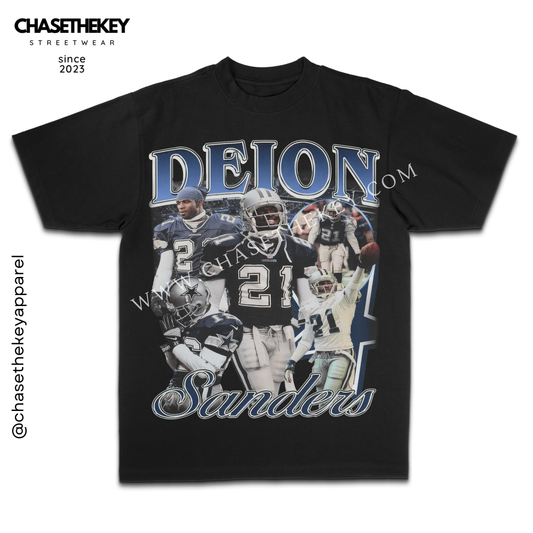 Vintage Deion Sanders Dallas Cowboys shirt featuring player name and number