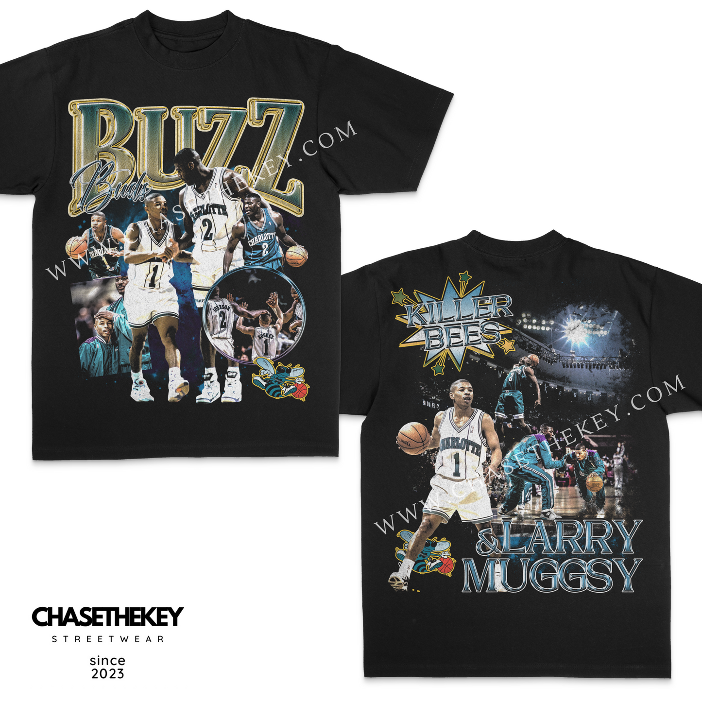 Buzz City Muggsy Bogues & Larry Johnson T-Shirt