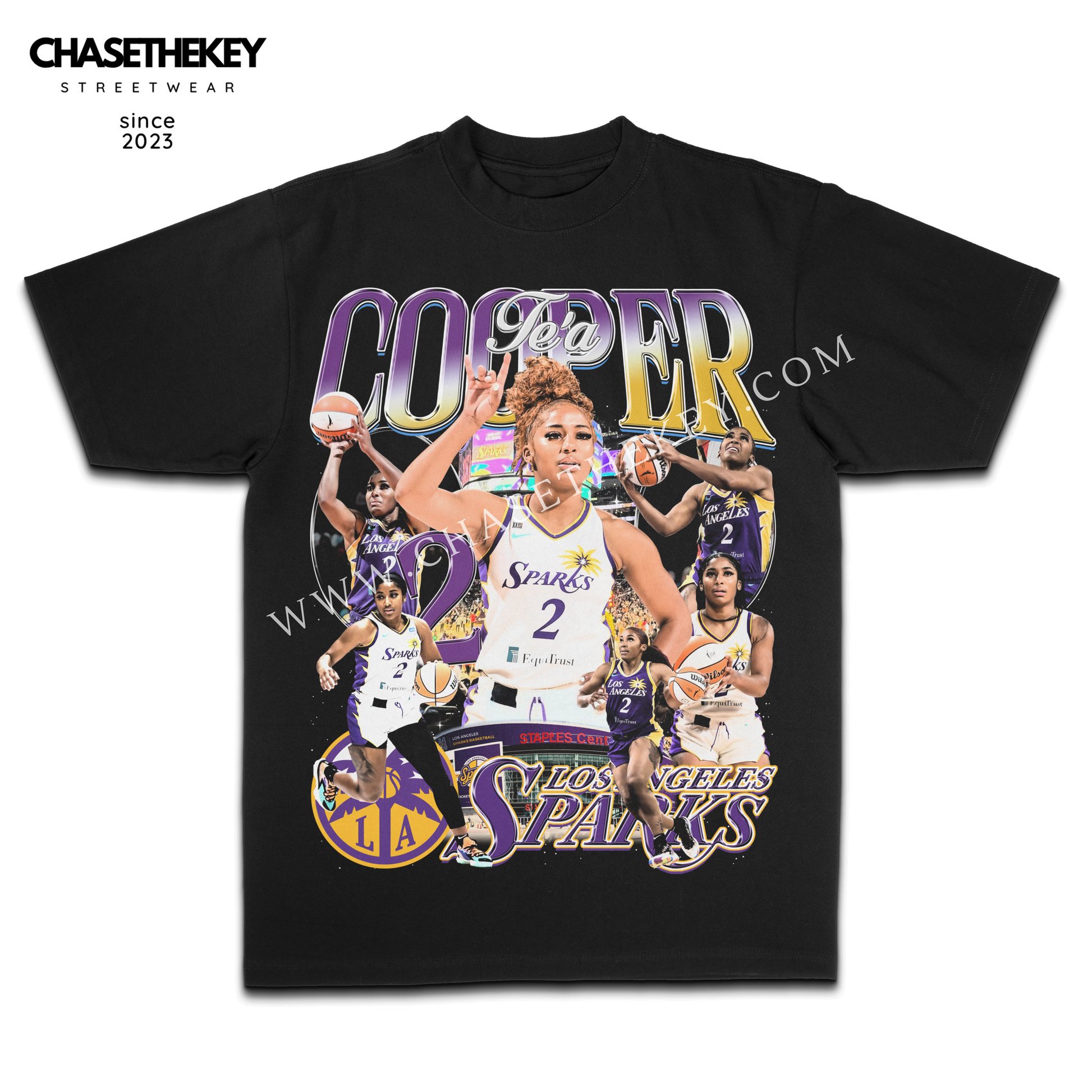 Te'a Cooper Los Angeles Sparks T-shirt for WNBA fans