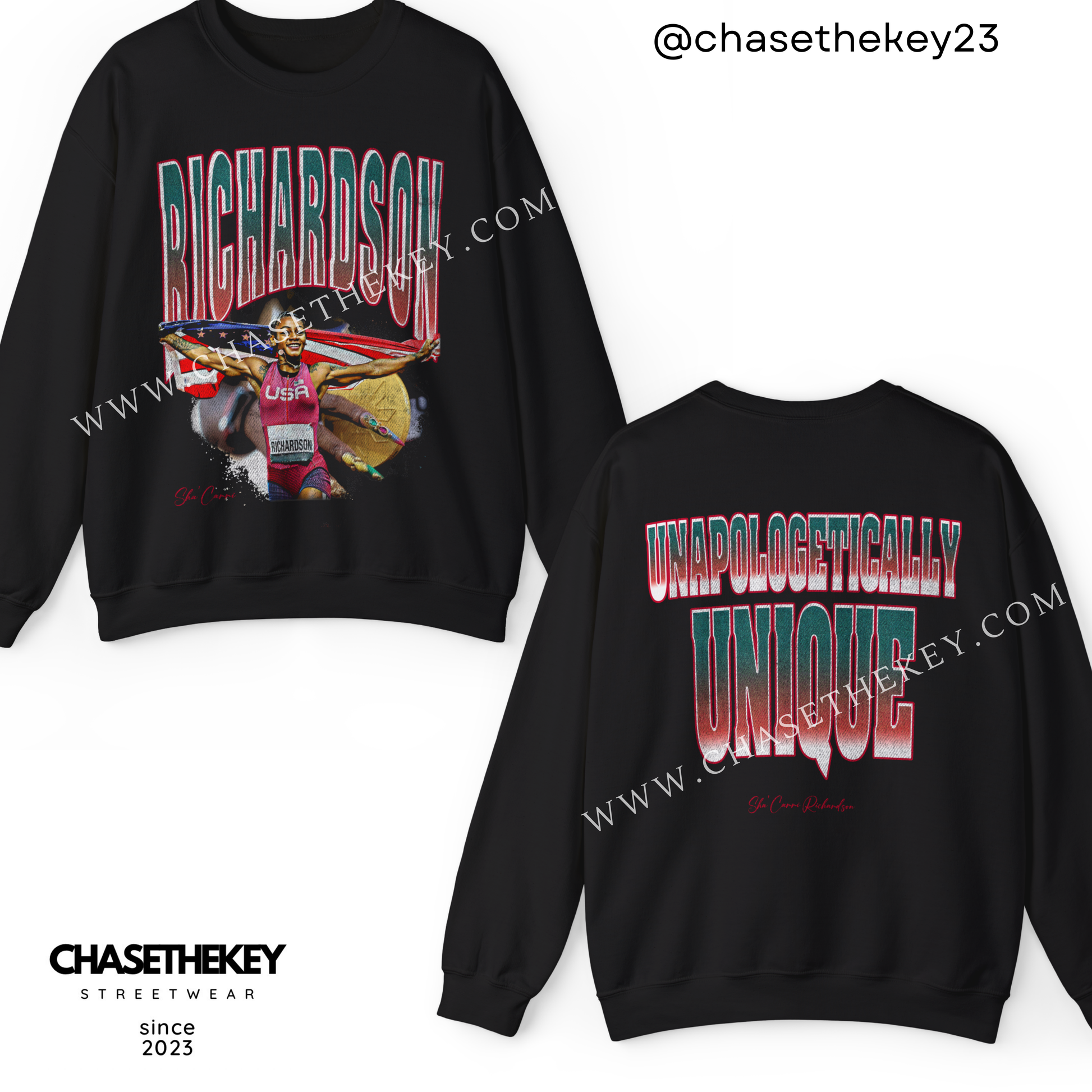 Sha'Carri Richardson crewneck sweatshirt track and field tribute