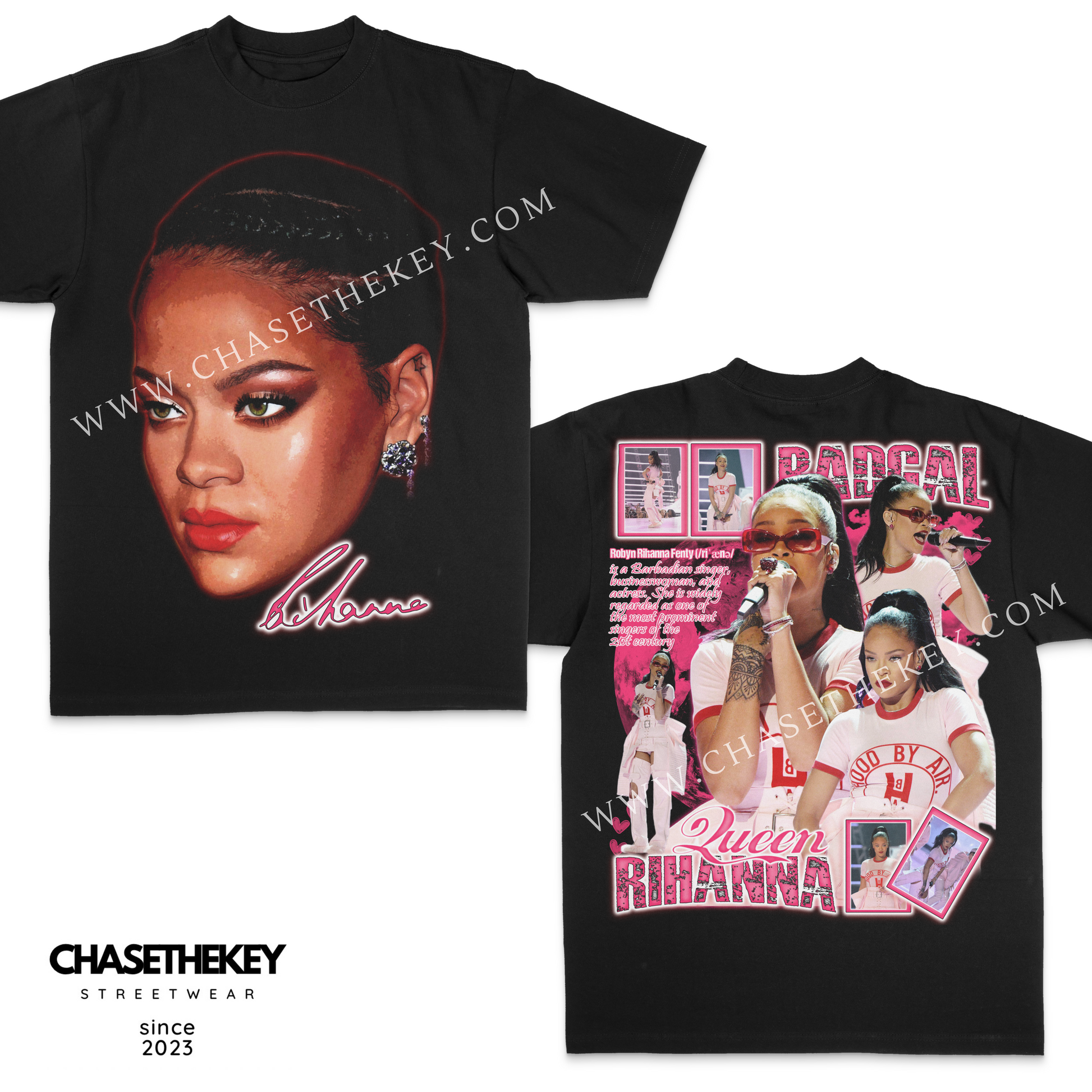 Rihanna Big Face graphic T-shirt for fans