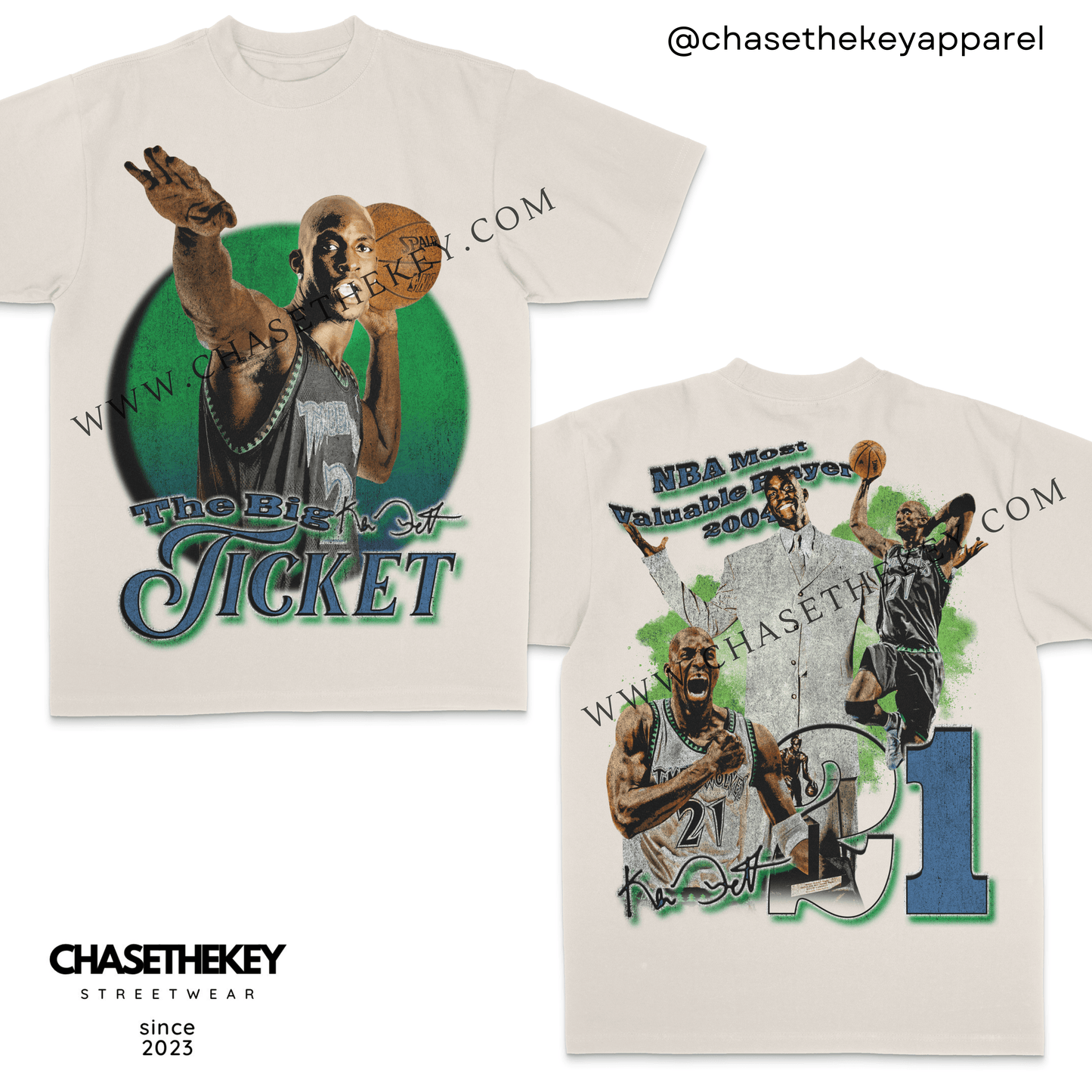 Basketball legend Kevin Garnett Big Ticket graphic tee