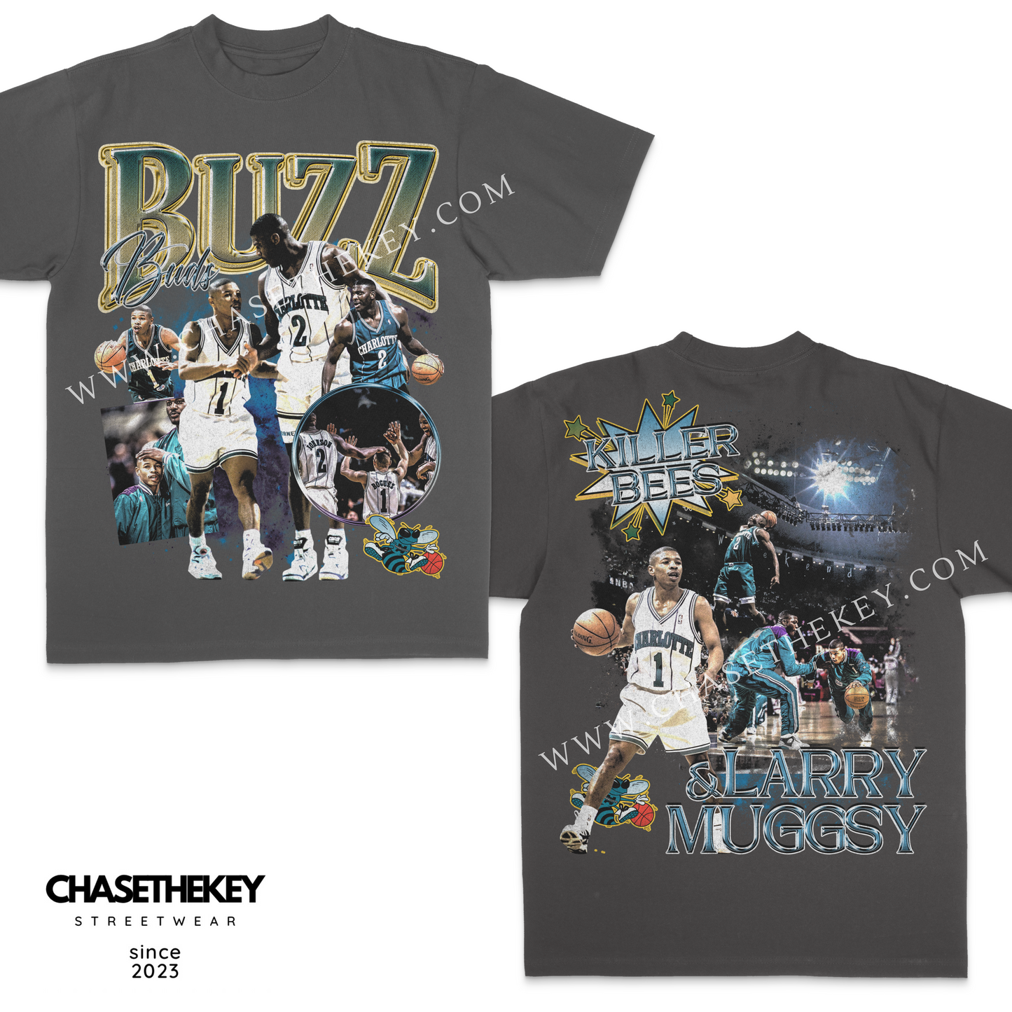 Buzz City Muggsy Bogues & Larry Johnson T-Shirt