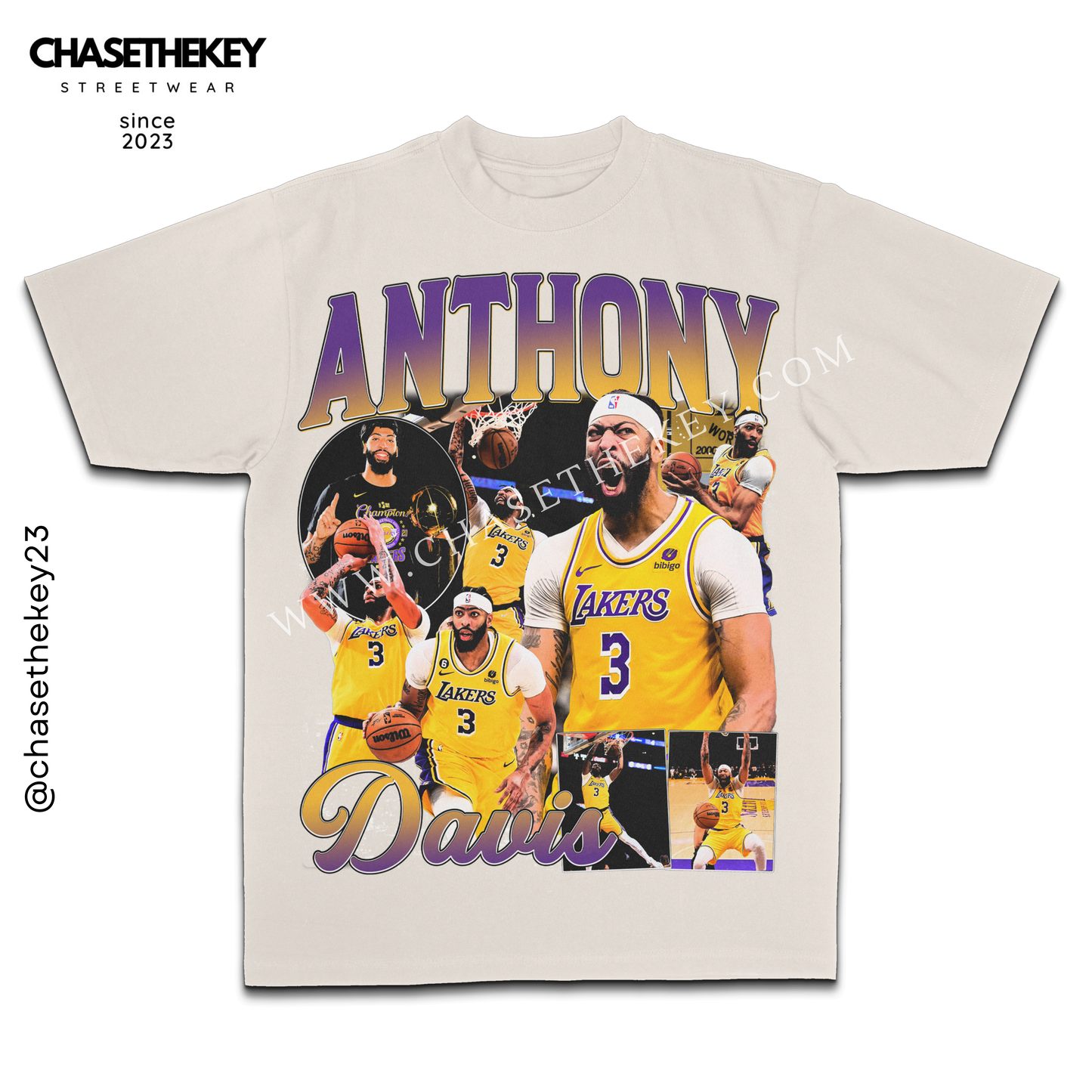 Anthony Davis shirt showcasing Los Angeles Lakers pride