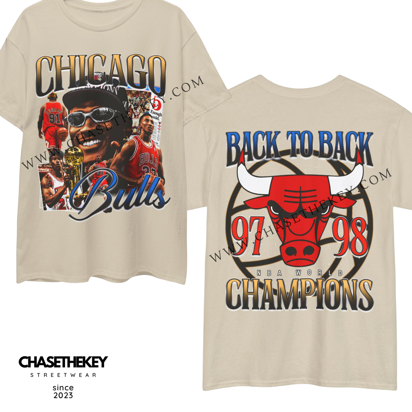 Chicago Bulls Back-to-Back NBA Champions shirt basketball tribute