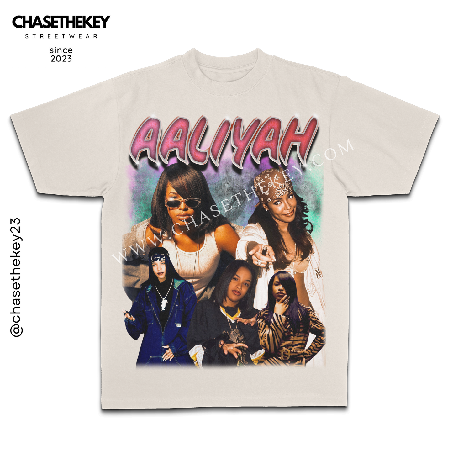 Aaliyah tribute t-shirt honoring the R&B legend