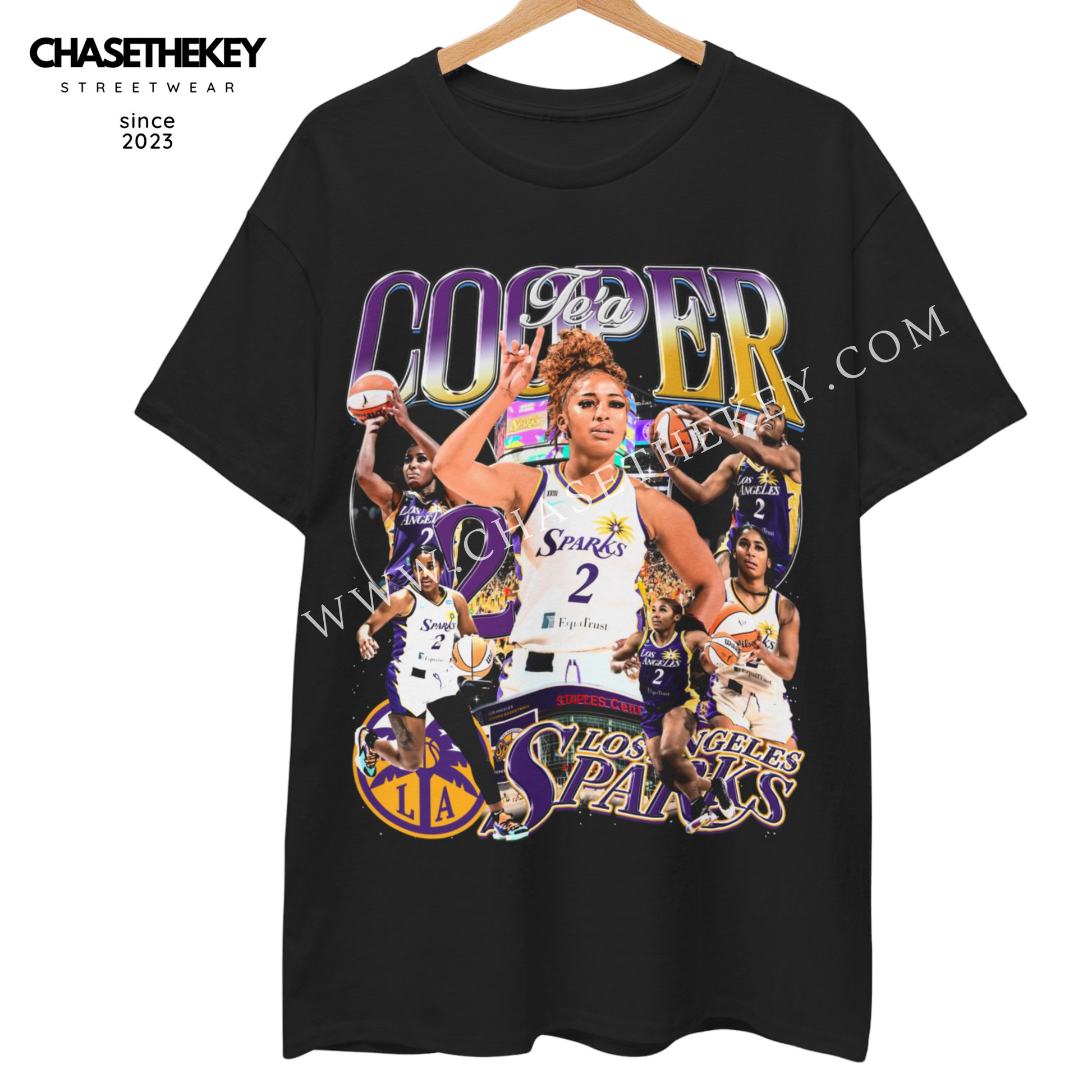 Te'a Cooper Los Angeles Sparks T-shirt for WNBA fans