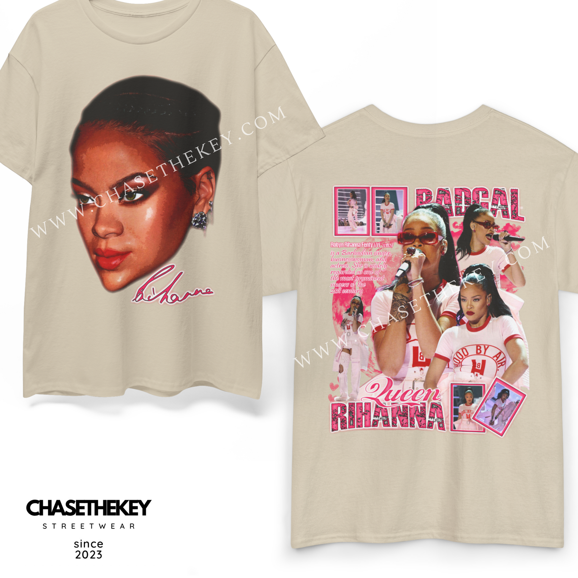 Rihanna Big Face graphic T-shirt for fans