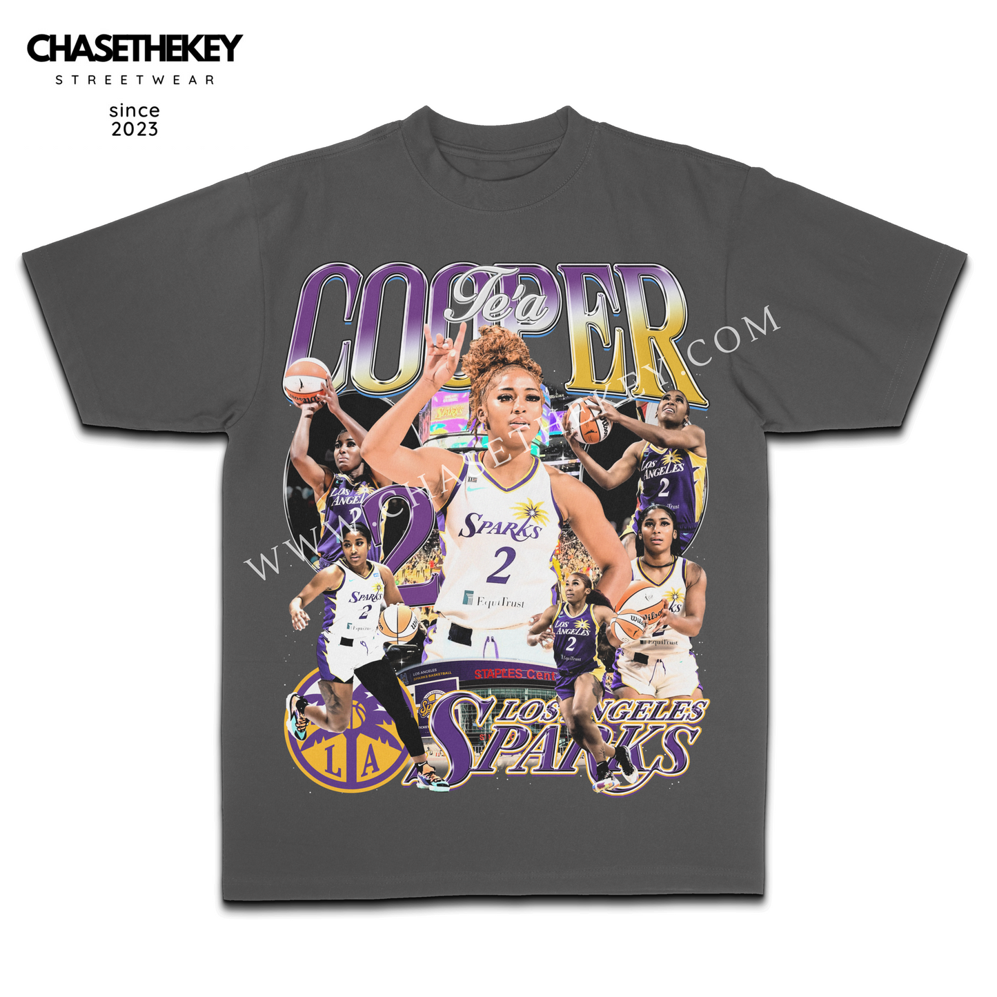 Te'a Cooper Los Angeles Sparks T-shirt for WNBA fans