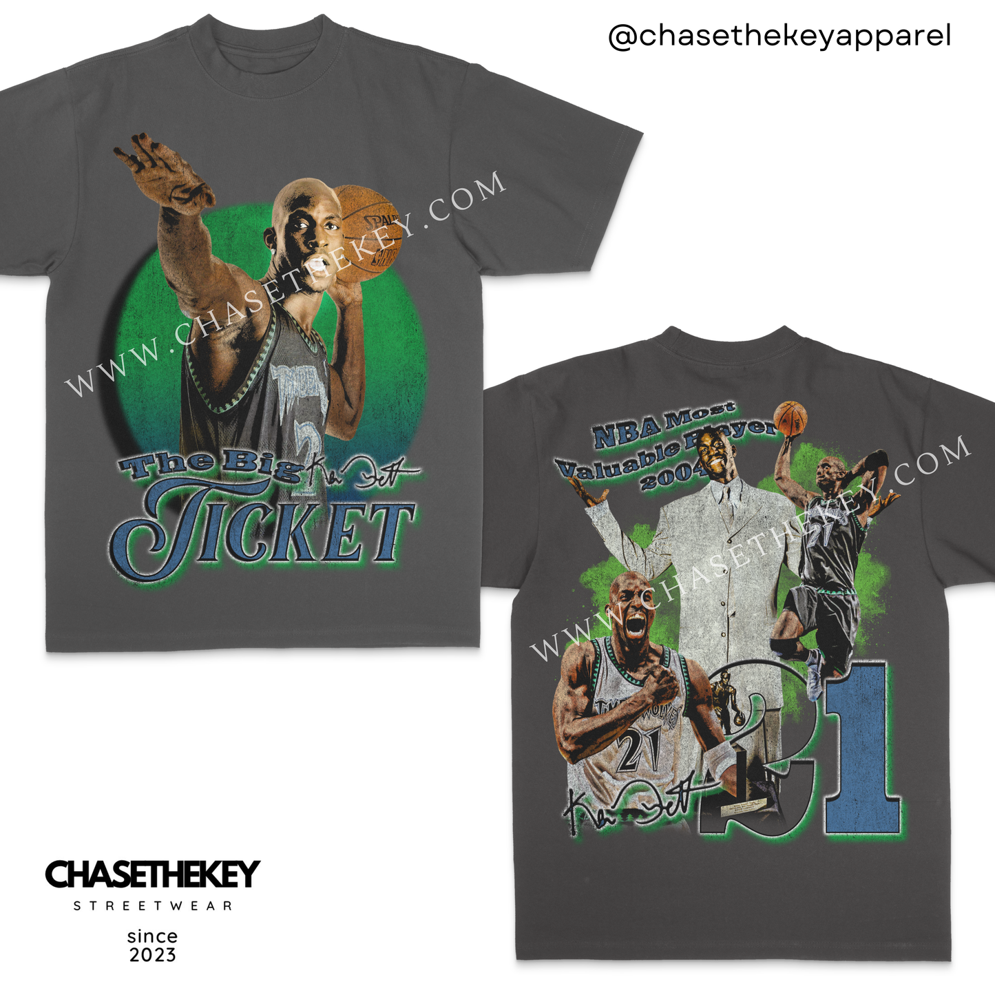 Basketball legend Kevin Garnett Big Ticket graphic tee