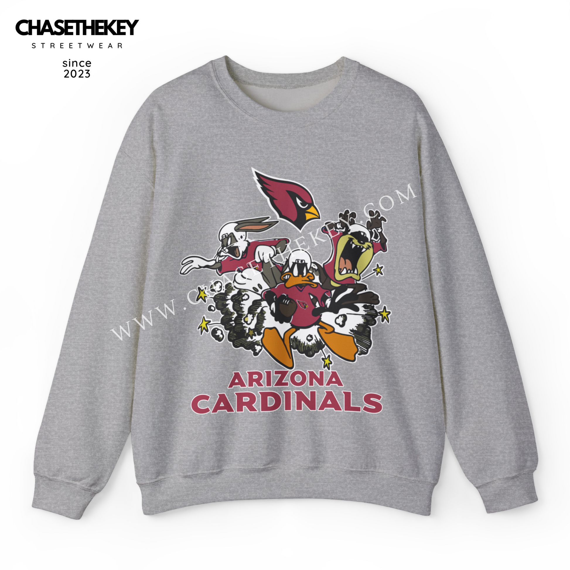 Arizona Cardinals Looney Tunes crewneck sweatshirt for NFL fans