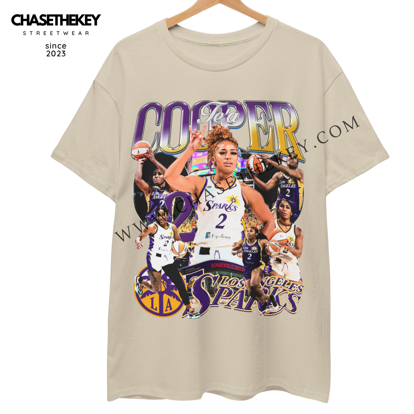 Te'a Cooper Los Angeles Sparks T-shirt for WNBA fans