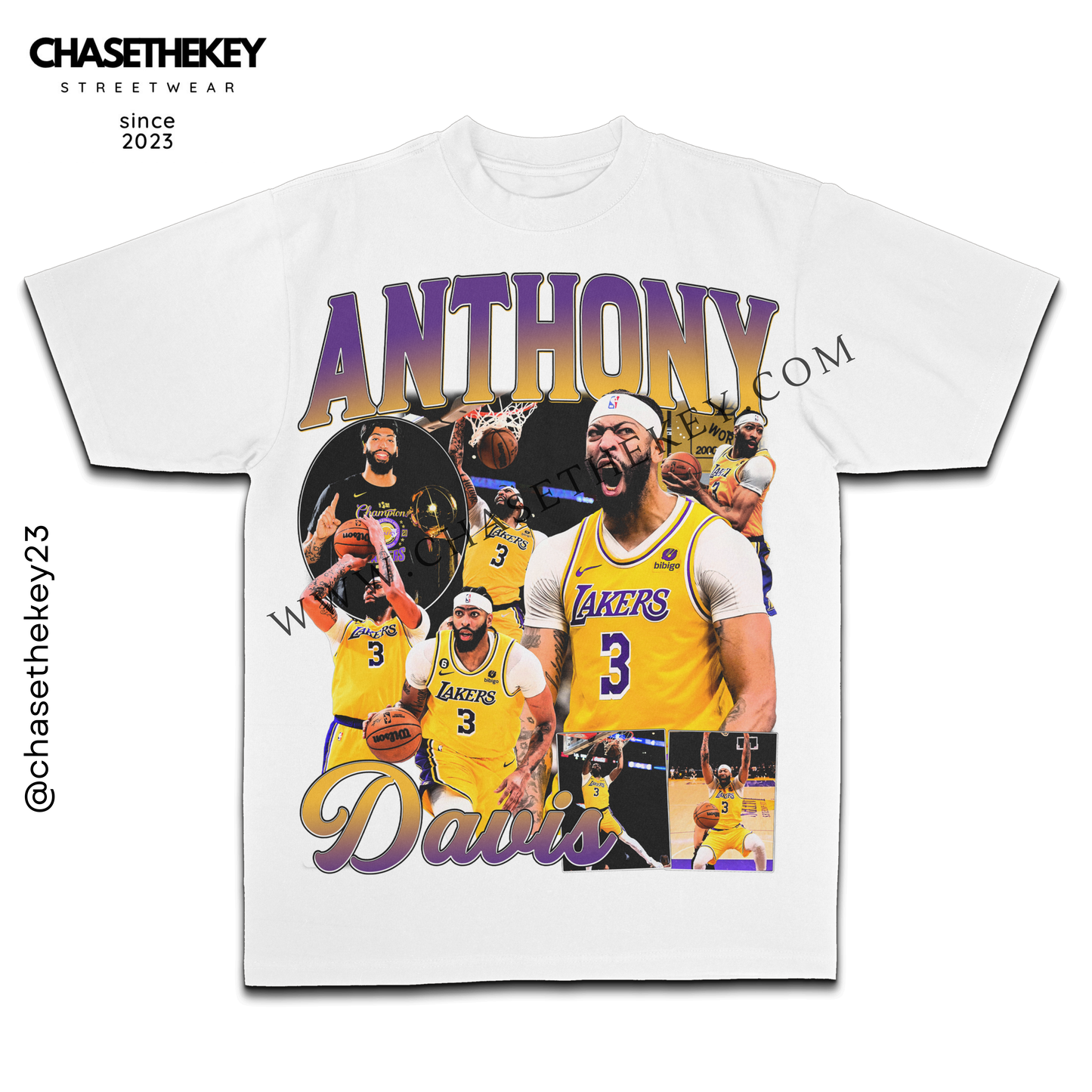 Anthony Davis shirt showcasing Los Angeles Lakers pride