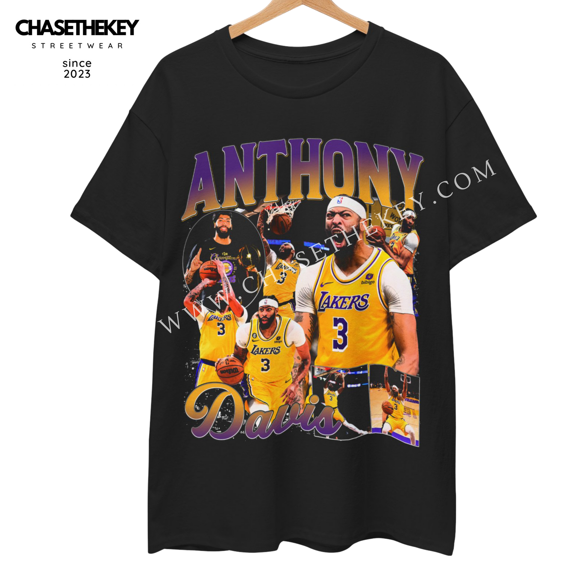 Anthony Davis shirt showcasing Los Angeles Lakers pride