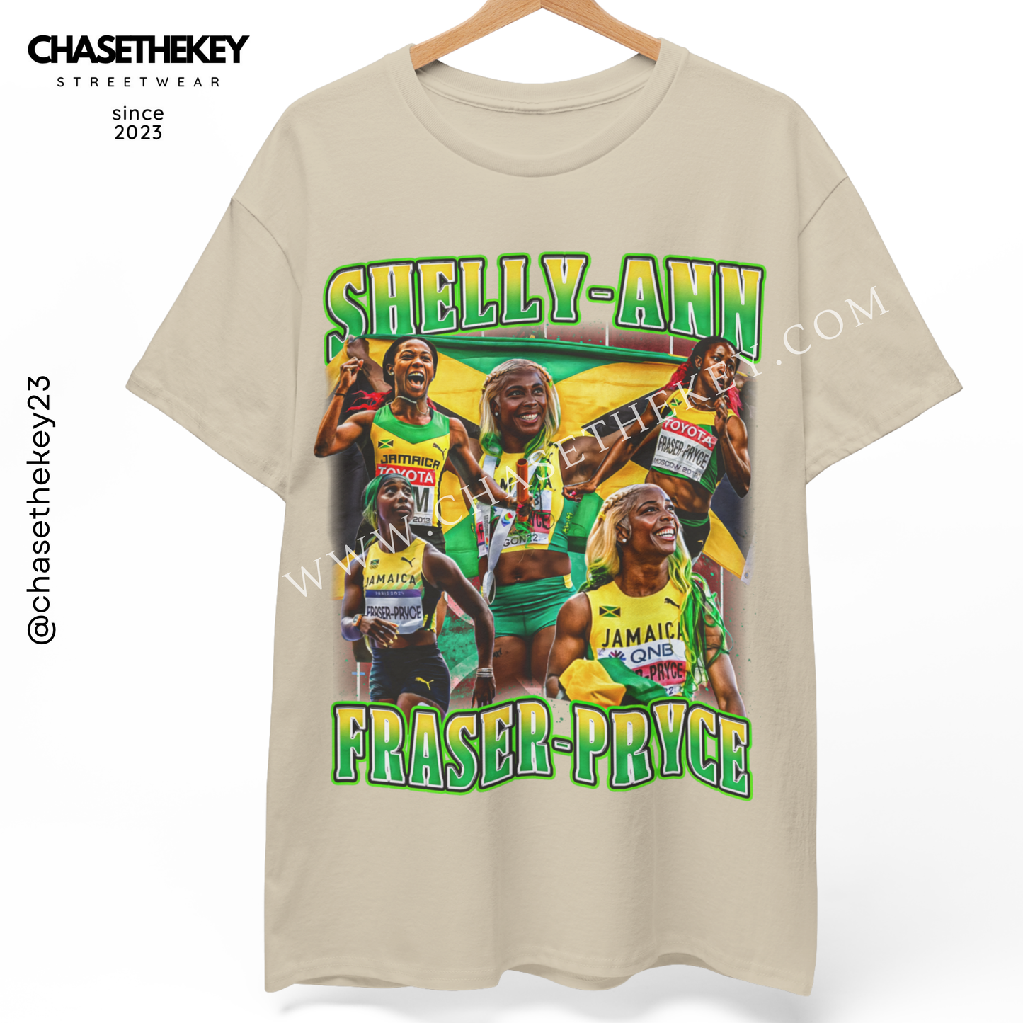 Shelly-Ann Fraser-Pryce T-shirt celebrating sprinting legend