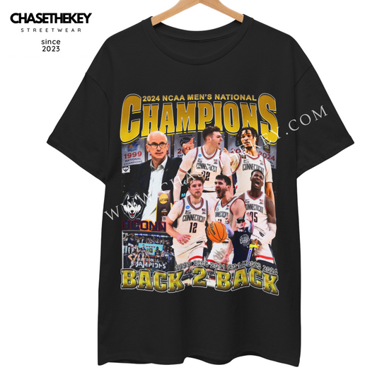 2024 UConn Men's Basketball National Champions Shirt celebrating the team's victory.