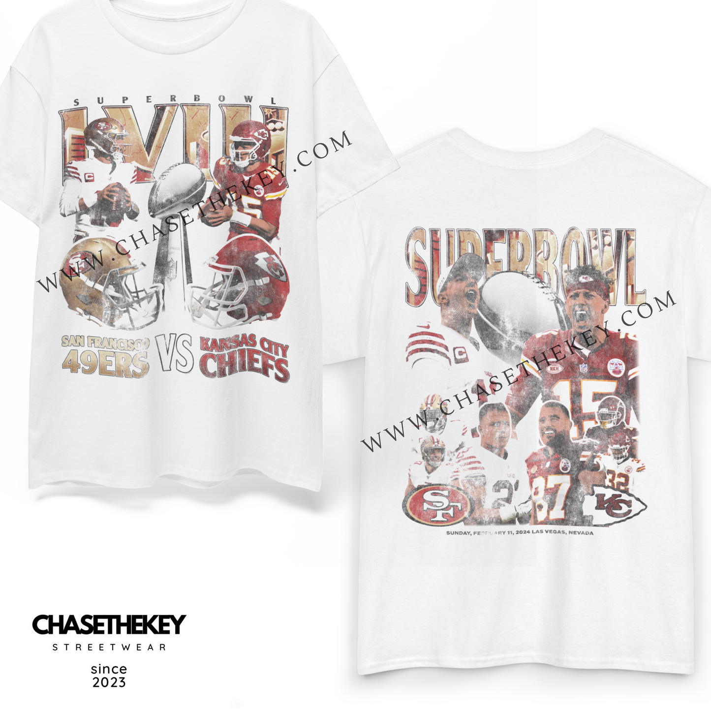 Kansas City Chiefs vs. San Francisco 49ers Super Bowl LVIII shirt for football fans