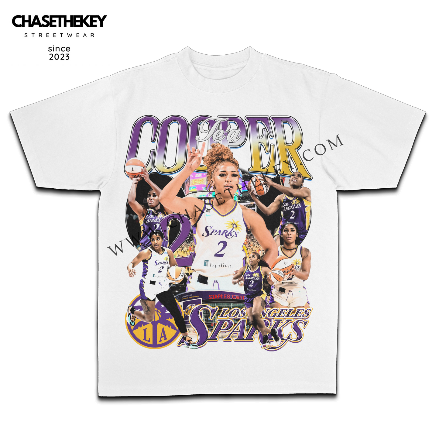 Te'a Cooper Los Angeles Sparks T-shirt for WNBA fans